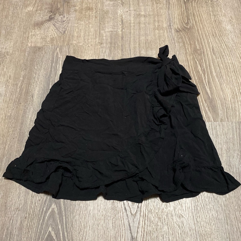 Black wrap skirt